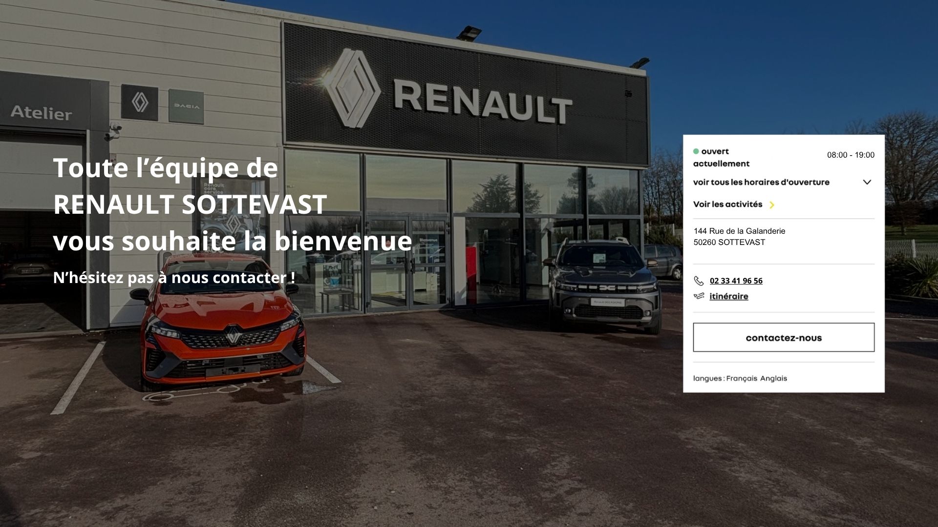 Photo de la façade de l'agence RENAULT SOTTEVAST